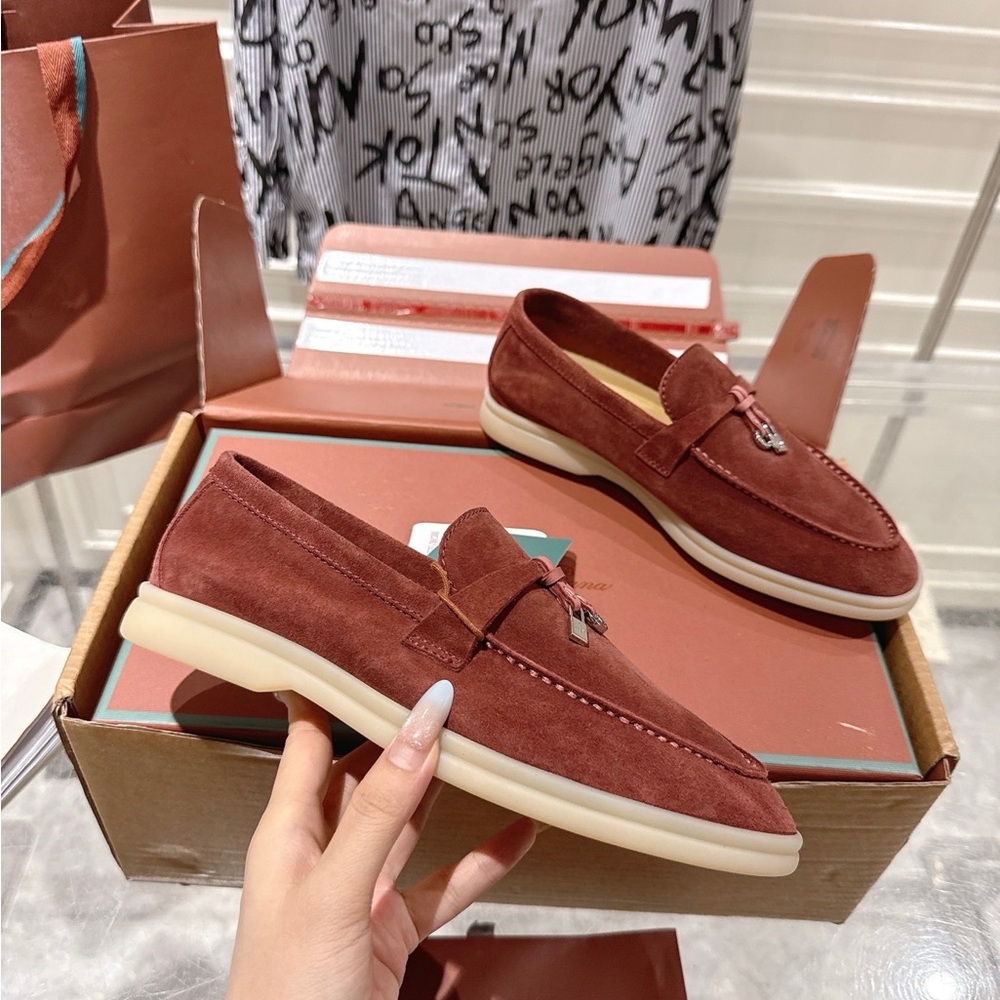 New Loro Piana Brown Suede Loafers 🎀 - Picture 5 of 9
